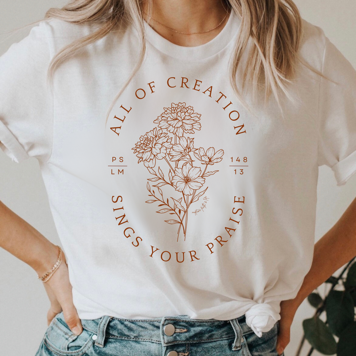 Christian Fall Graphic Tee Faith Based Bible Verse Shirt