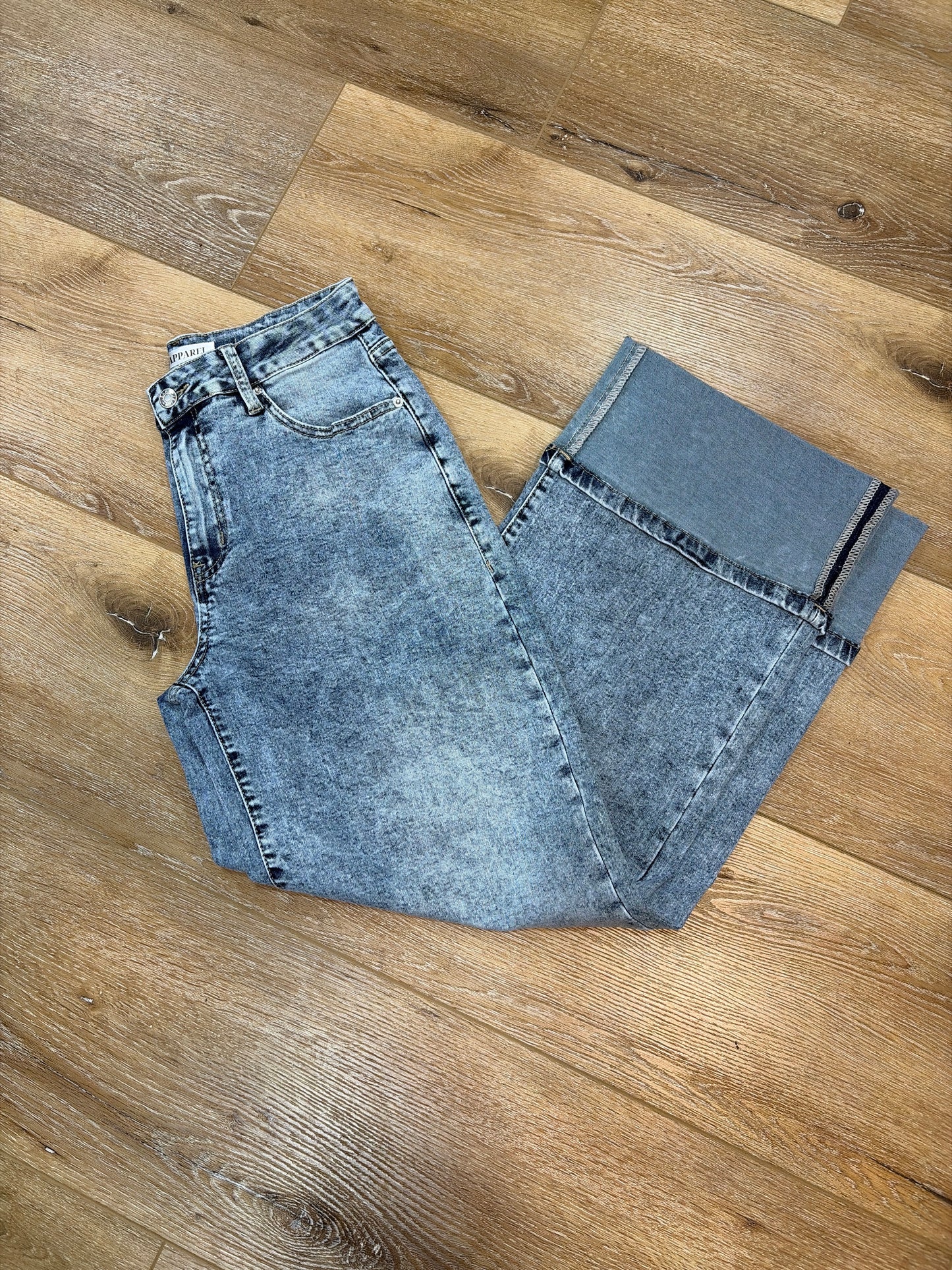 Cuffed T and C Jeans