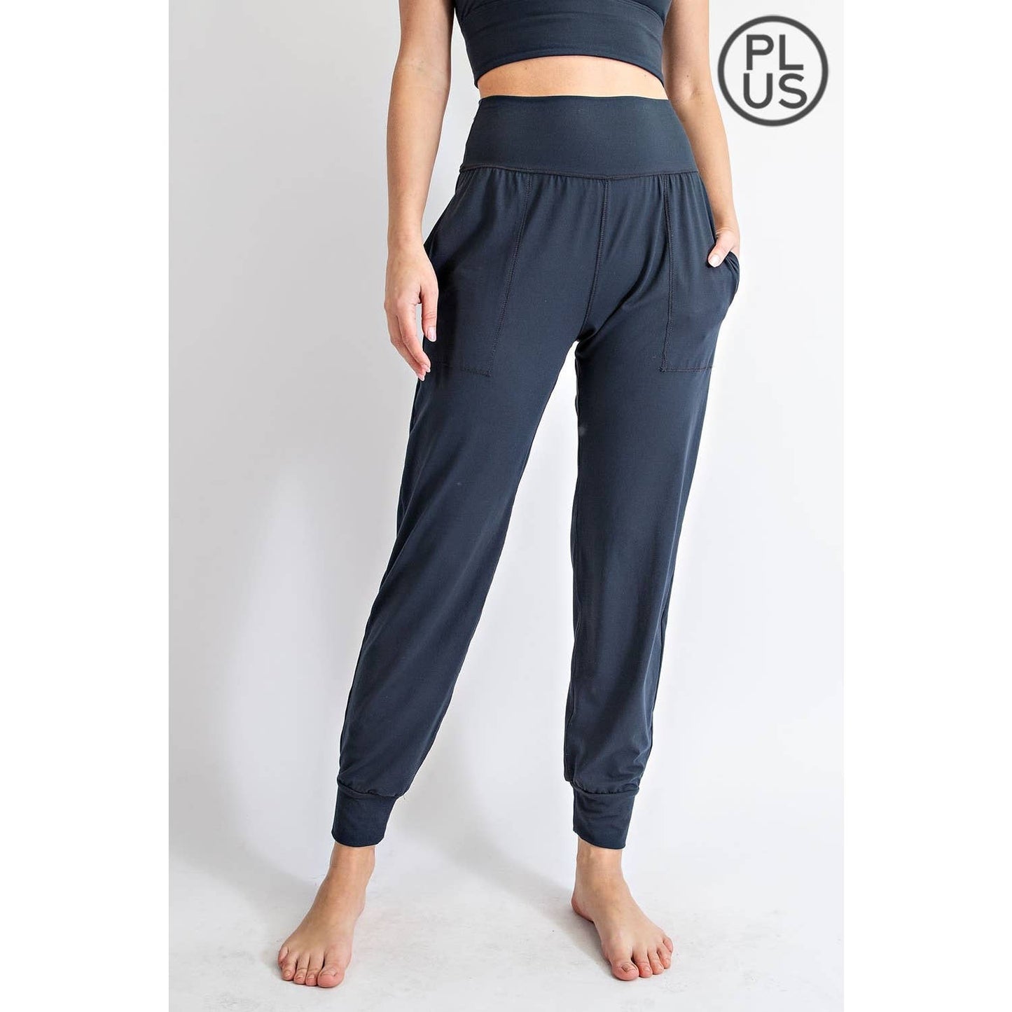 PLUS SIZE BUTTER SOFT JOGGERS WITH POCKETS
