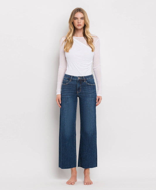 TUMMY CONTROL MID RISE WIDE LEG JEANS LV1311