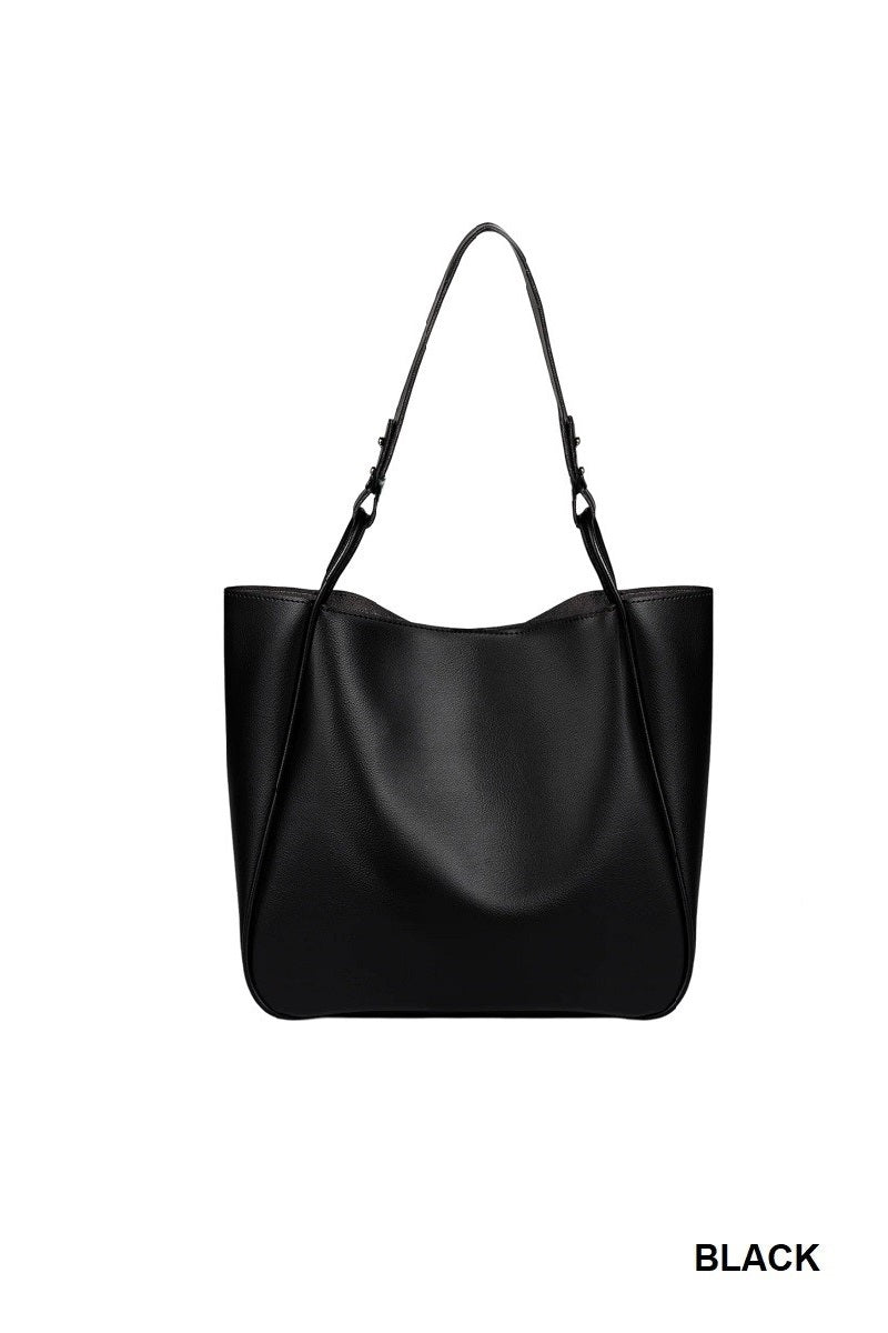 Zenana SIMPLE TRENDY VEGAN LEATHER UNDERARM SHOULDER POUCH BAG