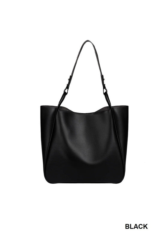 Zenana SIMPLE TRENDY VEGAN LEATHER UNDERARM SHOULDER POUCH BAG