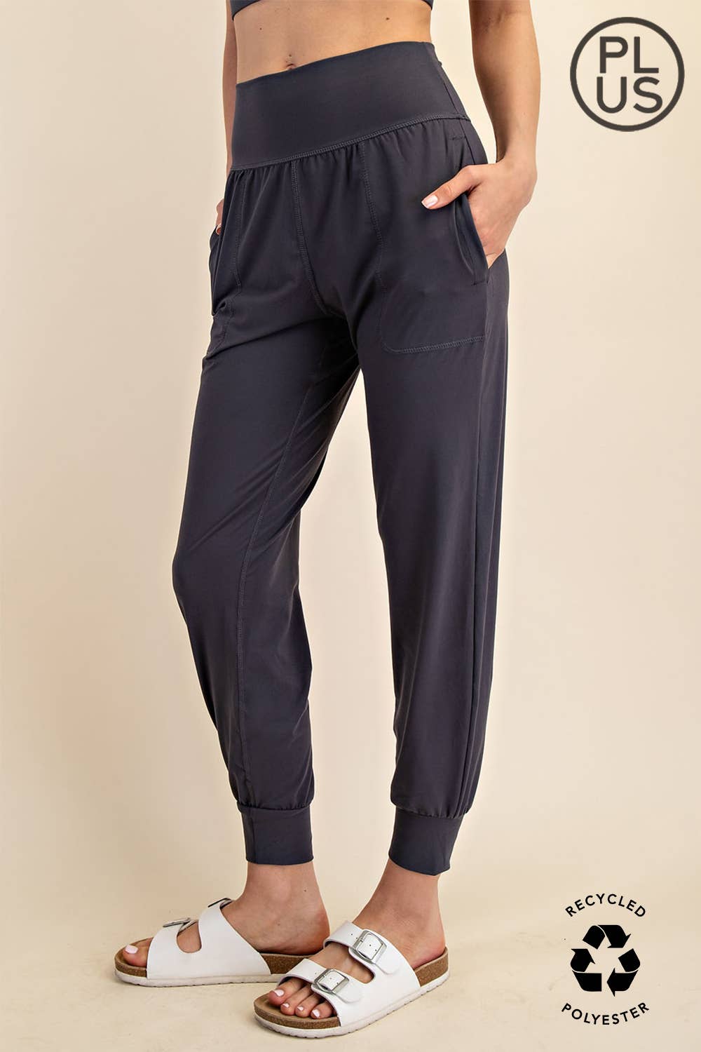 PLUS SIZE BUTTER SOFT JOGGERS WITH POCKETS