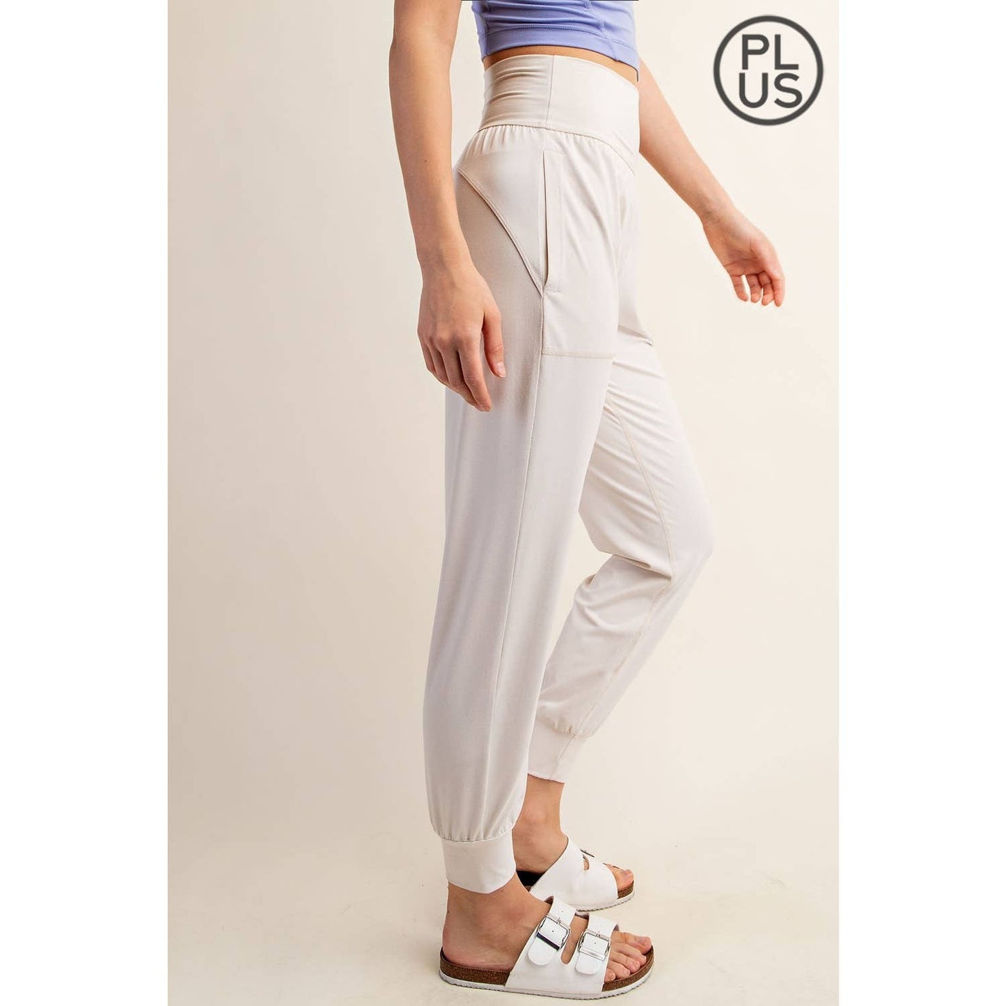 PLUS SIZE BUTTER SOFT JOGGERS WITH POCKETS