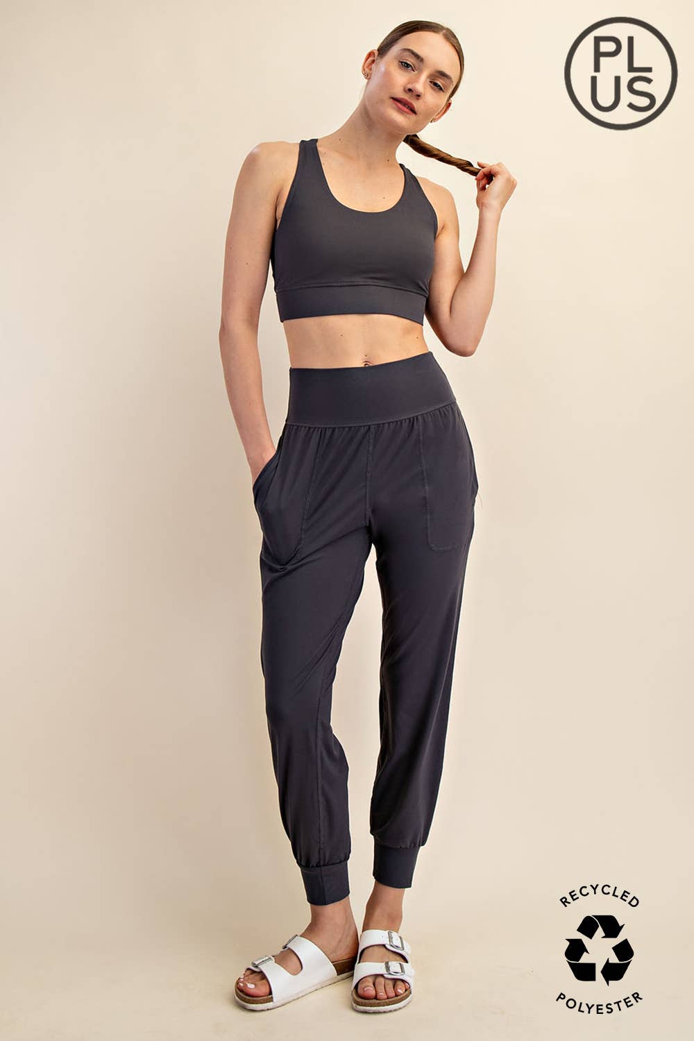 PLUS SIZE BUTTER SOFT JOGGERS WITH POCKETS