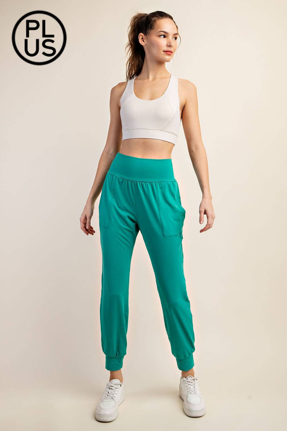 PLUS SIZE BUTTER SOFT JOGGERS WITH POCKETS