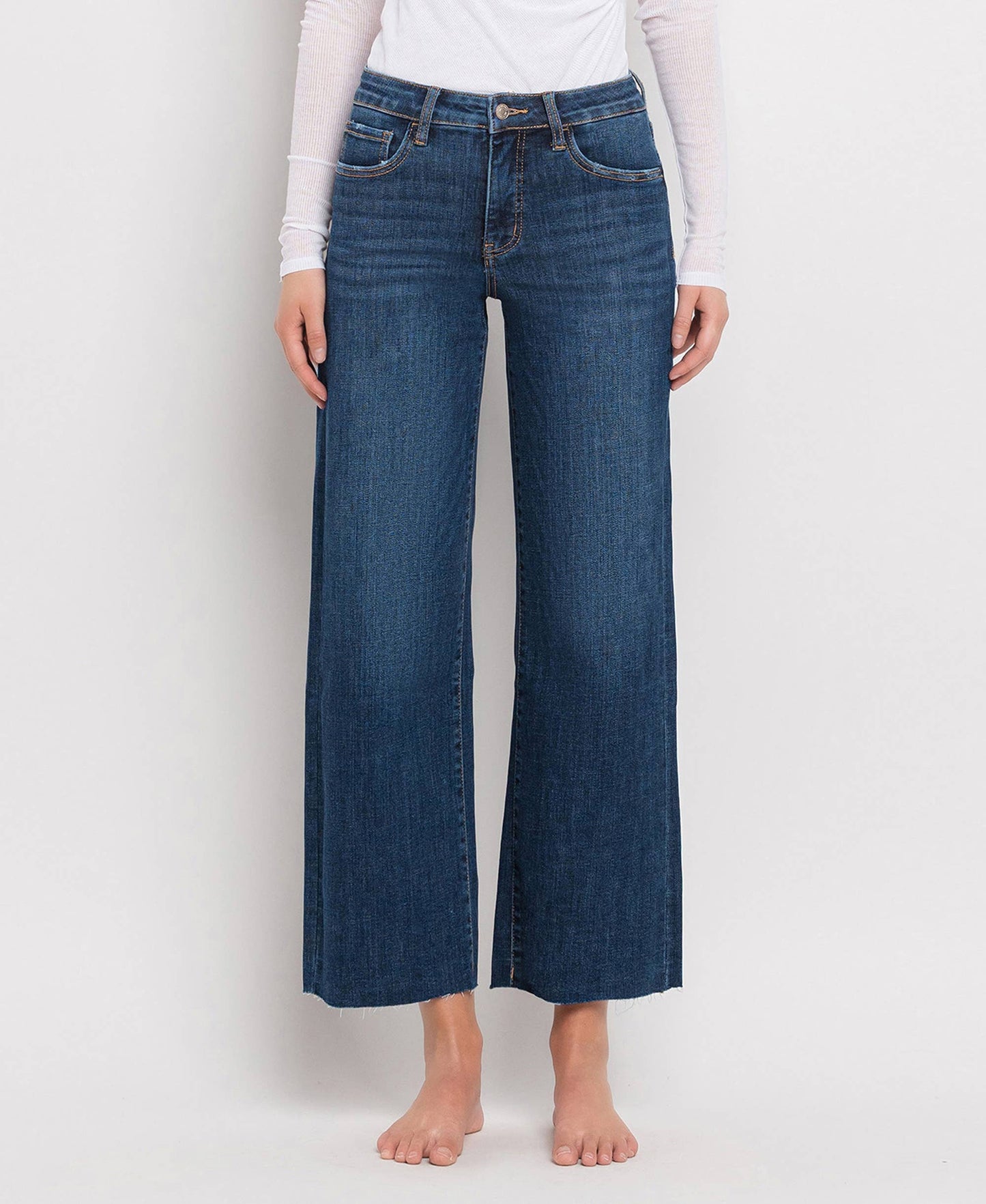 TUMMY CONTROL MID RISE WIDE LEG JEANS LV1311