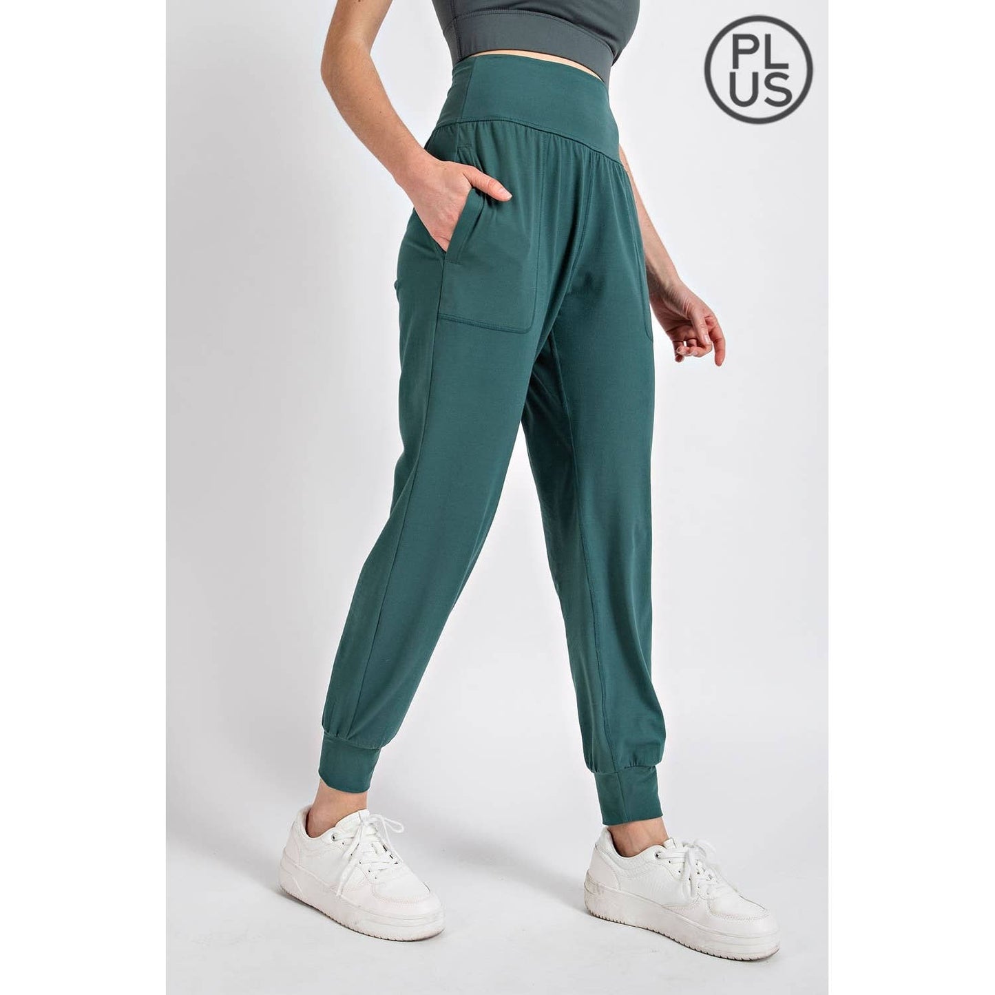 PLUS SIZE BUTTER SOFT JOGGERS WITH POCKETS