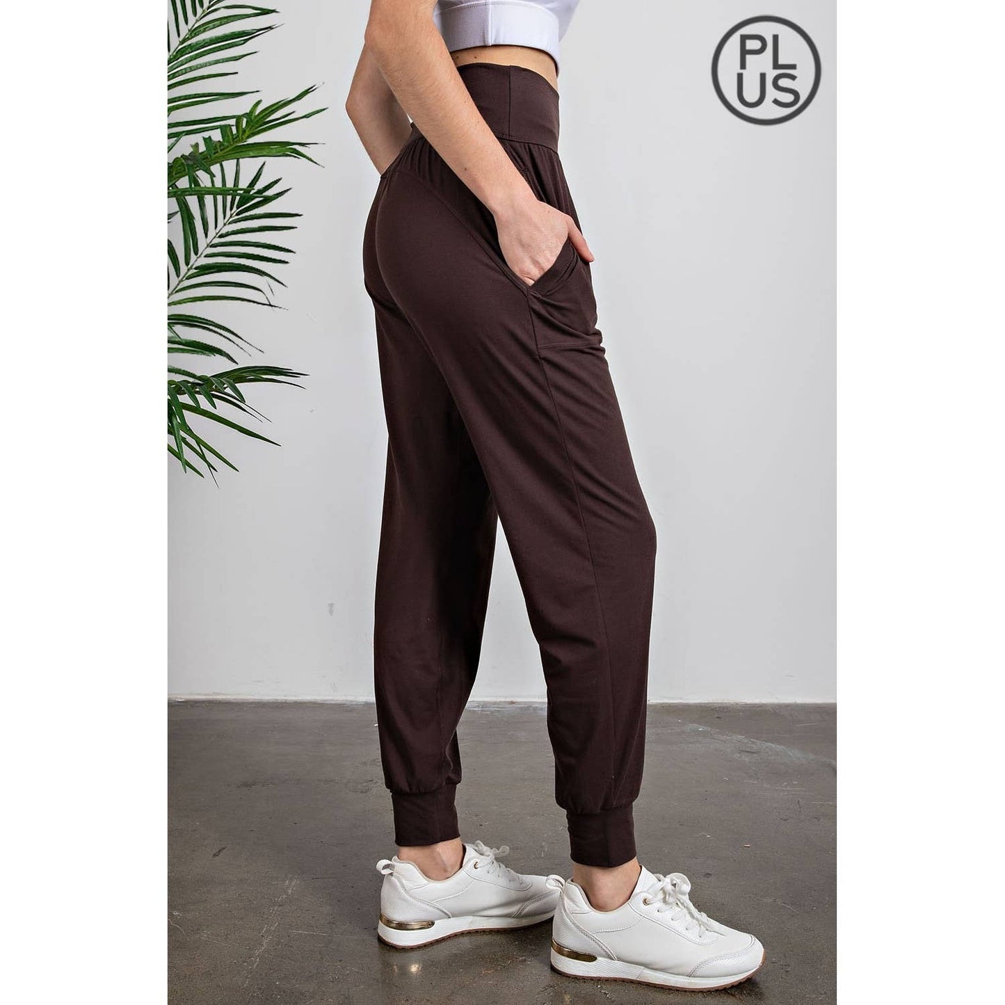 PLUS SIZE BUTTER SOFT JOGGERS WITH POCKETS