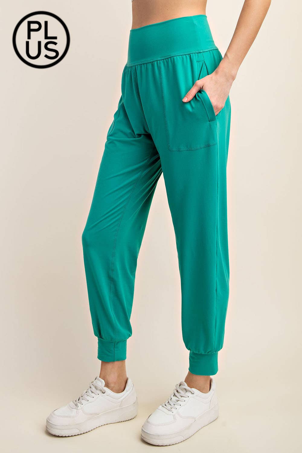 PLUS SIZE BUTTER SOFT JOGGERS WITH POCKETS