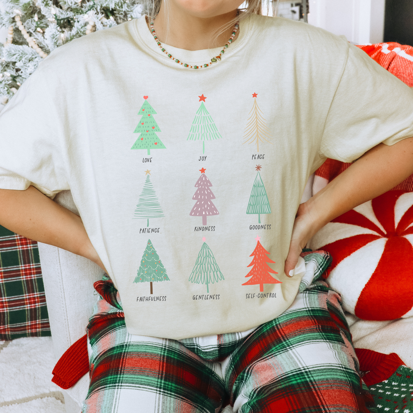 Fruit of the Spirit Christmas Tree Christian T-Shirt