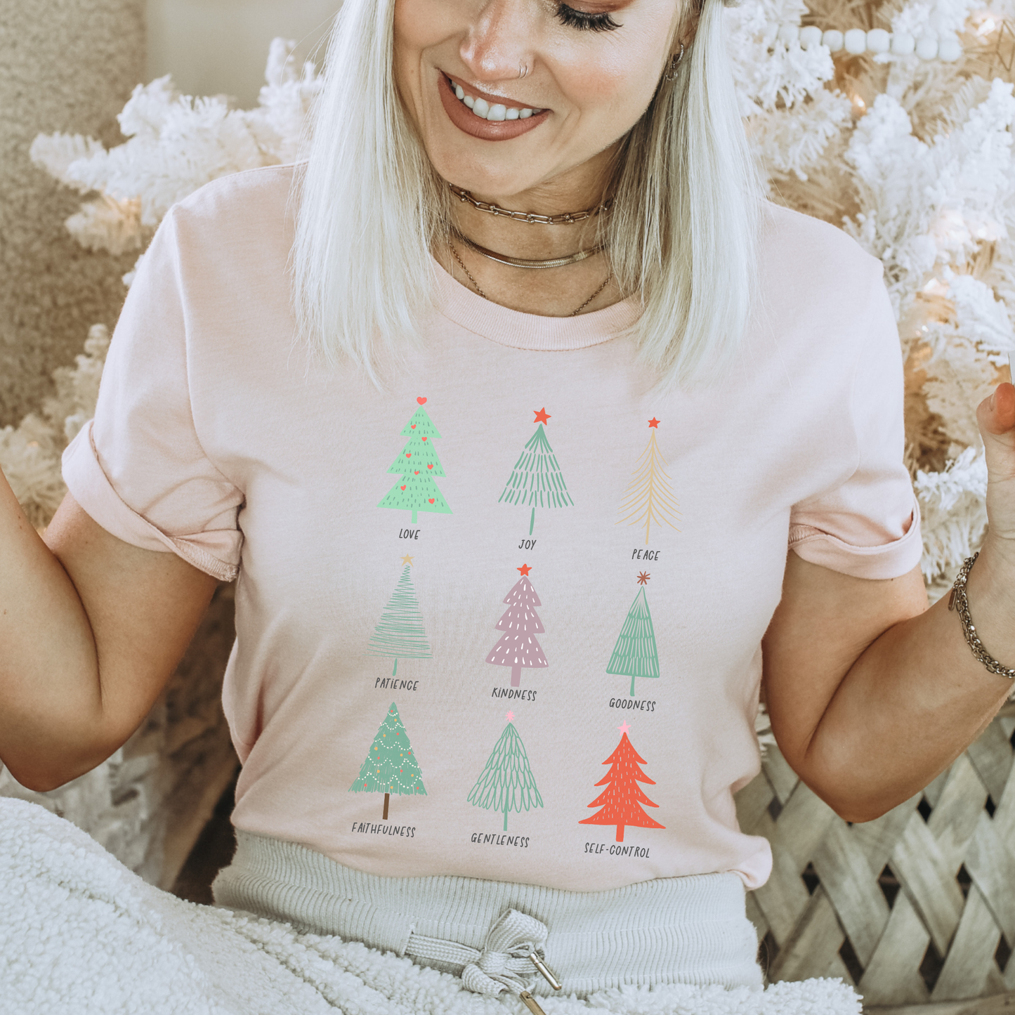 Fruit of the Spirit Christmas Tree Christian T-Shirt