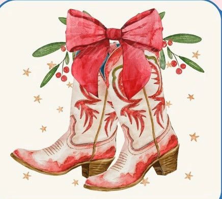 Christmas Boots and Bows T Shirt
