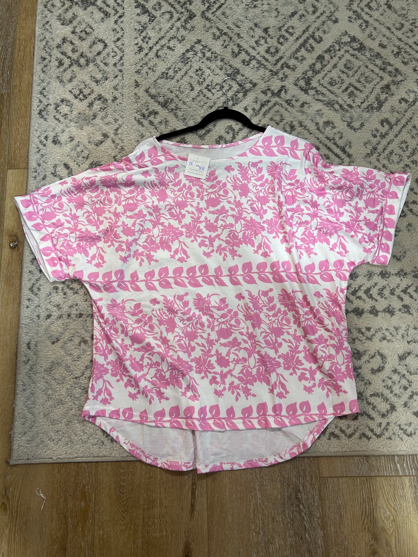 Pink Floral Plus Size