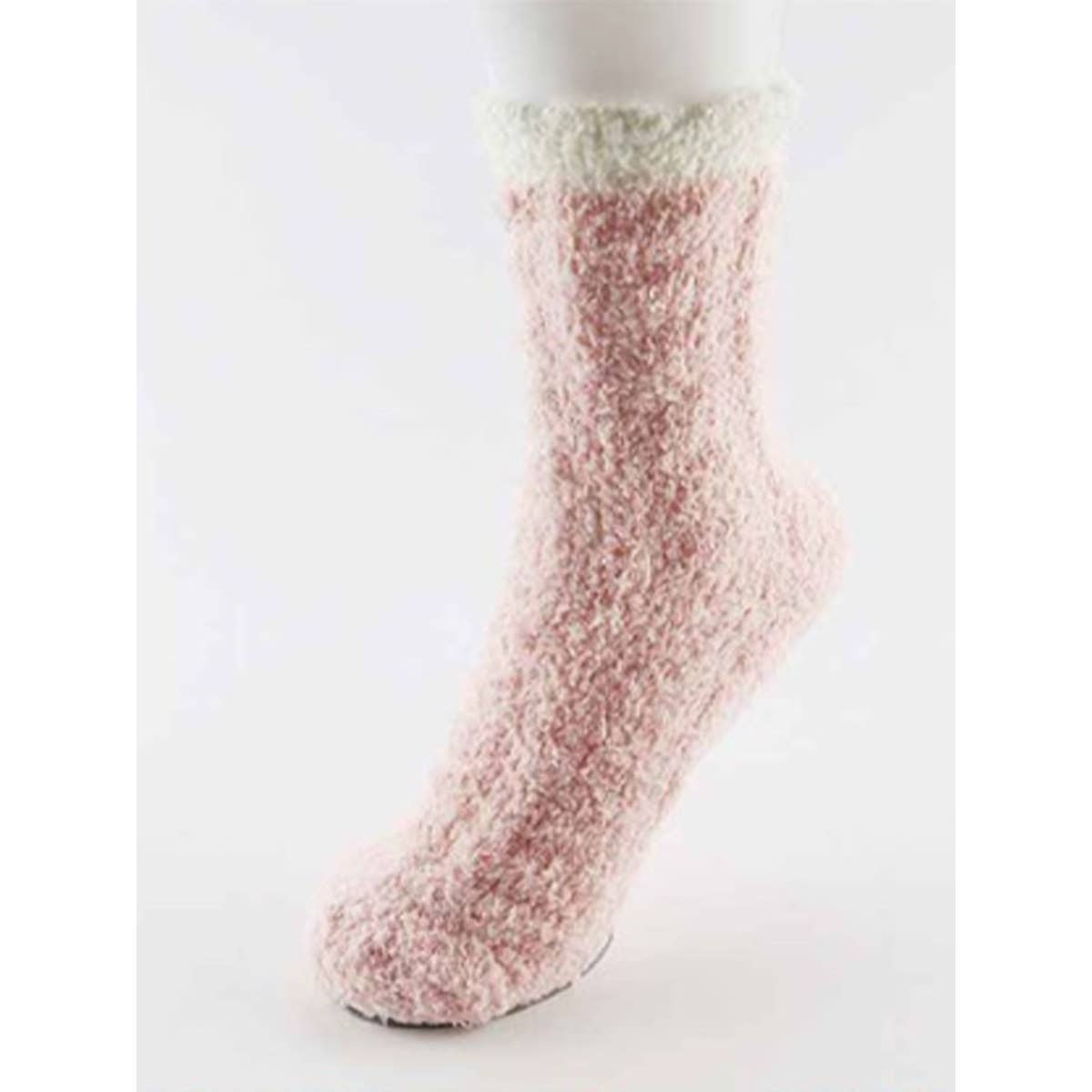 Cable Knit Pattern Two Tone Cozy Socks