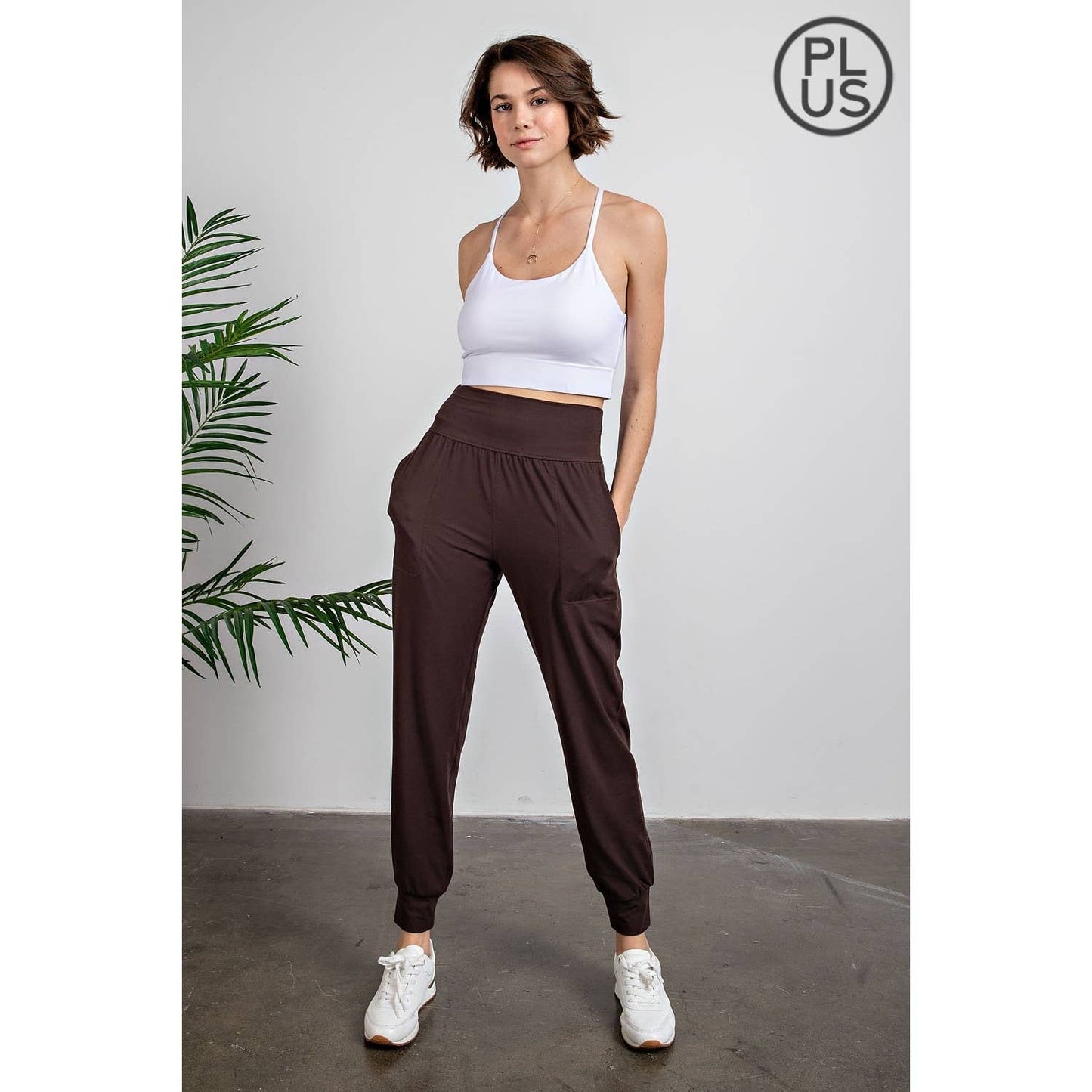 PLUS SIZE BUTTER SOFT JOGGERS WITH POCKETS