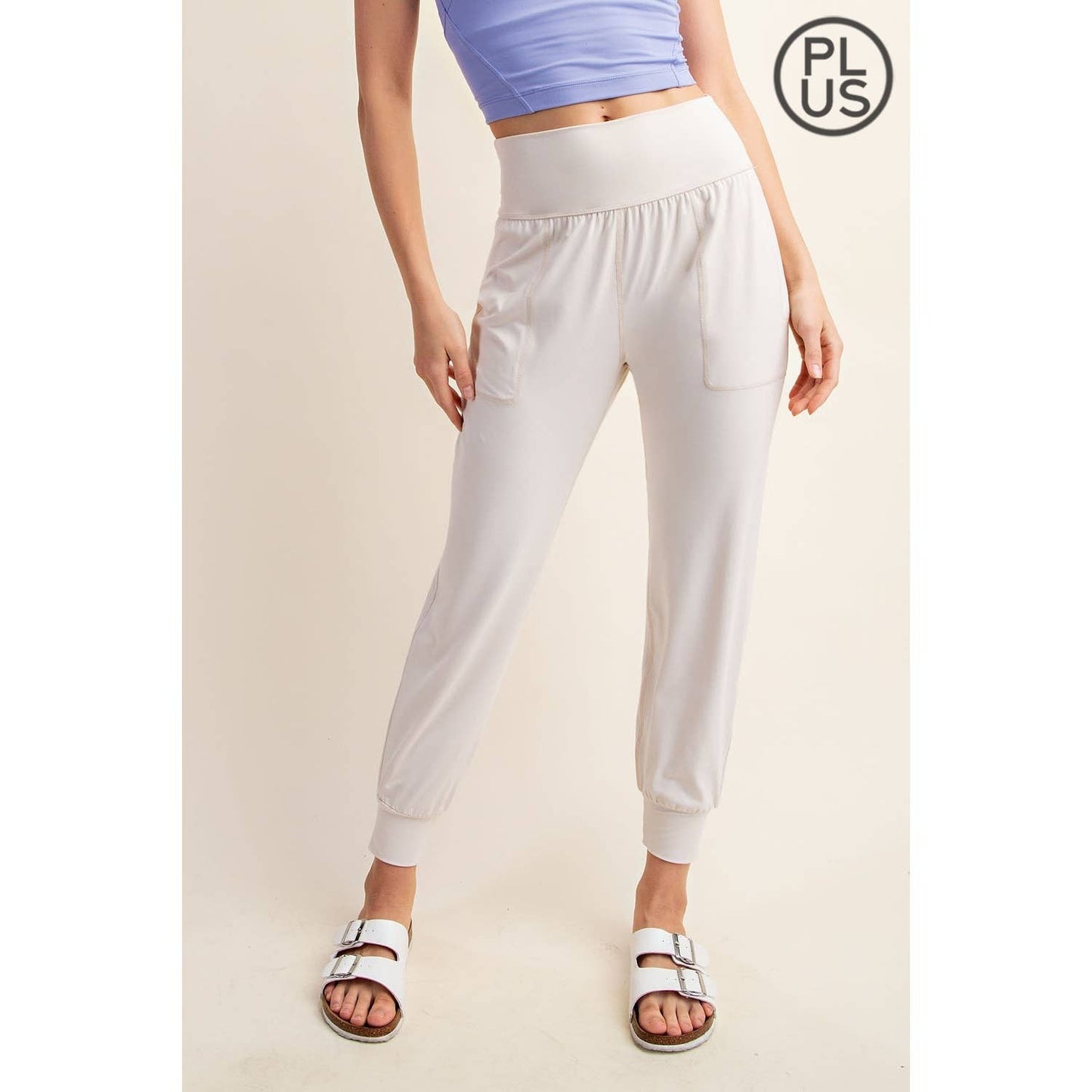 PLUS SIZE BUTTER SOFT JOGGERS WITH POCKETS