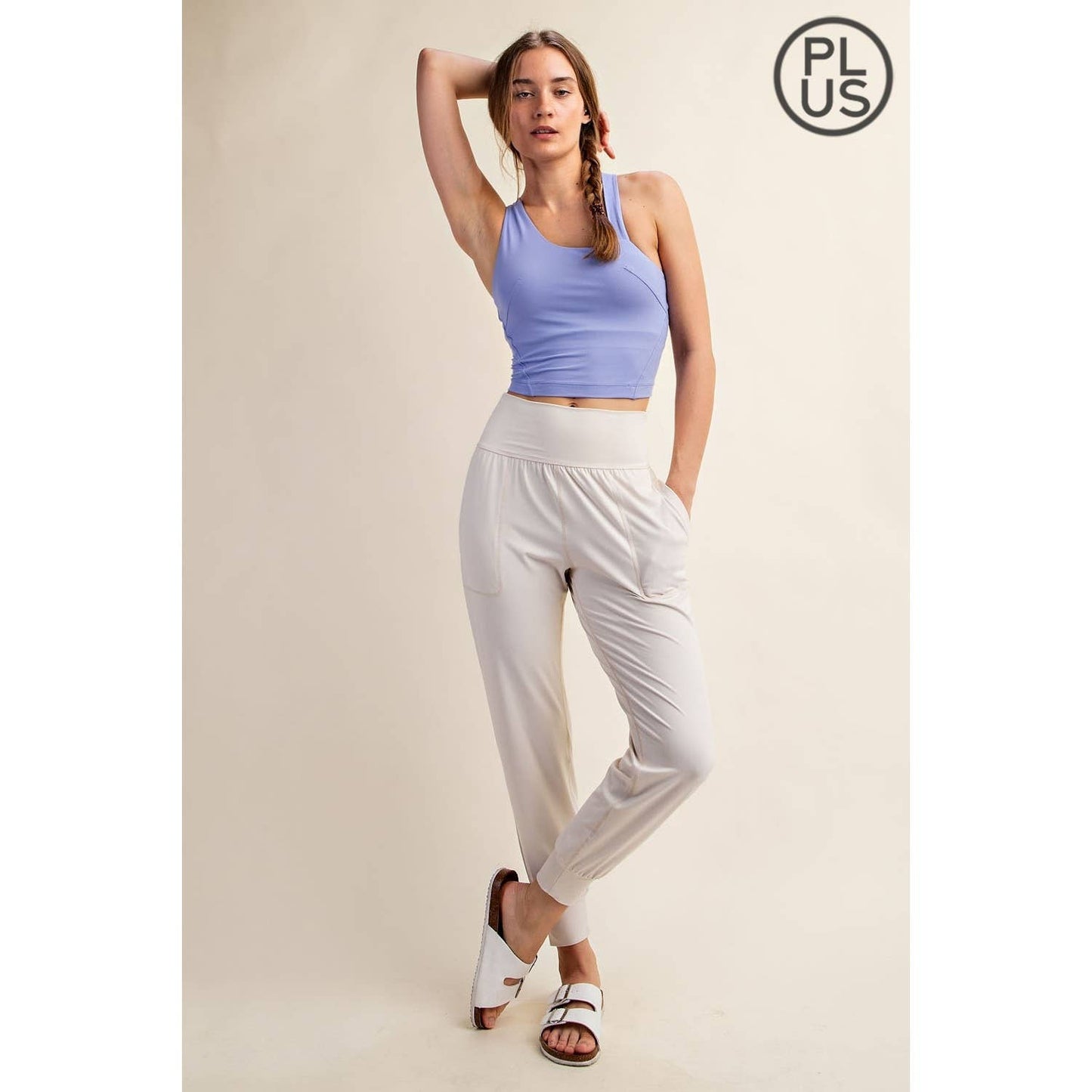 PLUS SIZE BUTTER SOFT JOGGERS WITH POCKETS