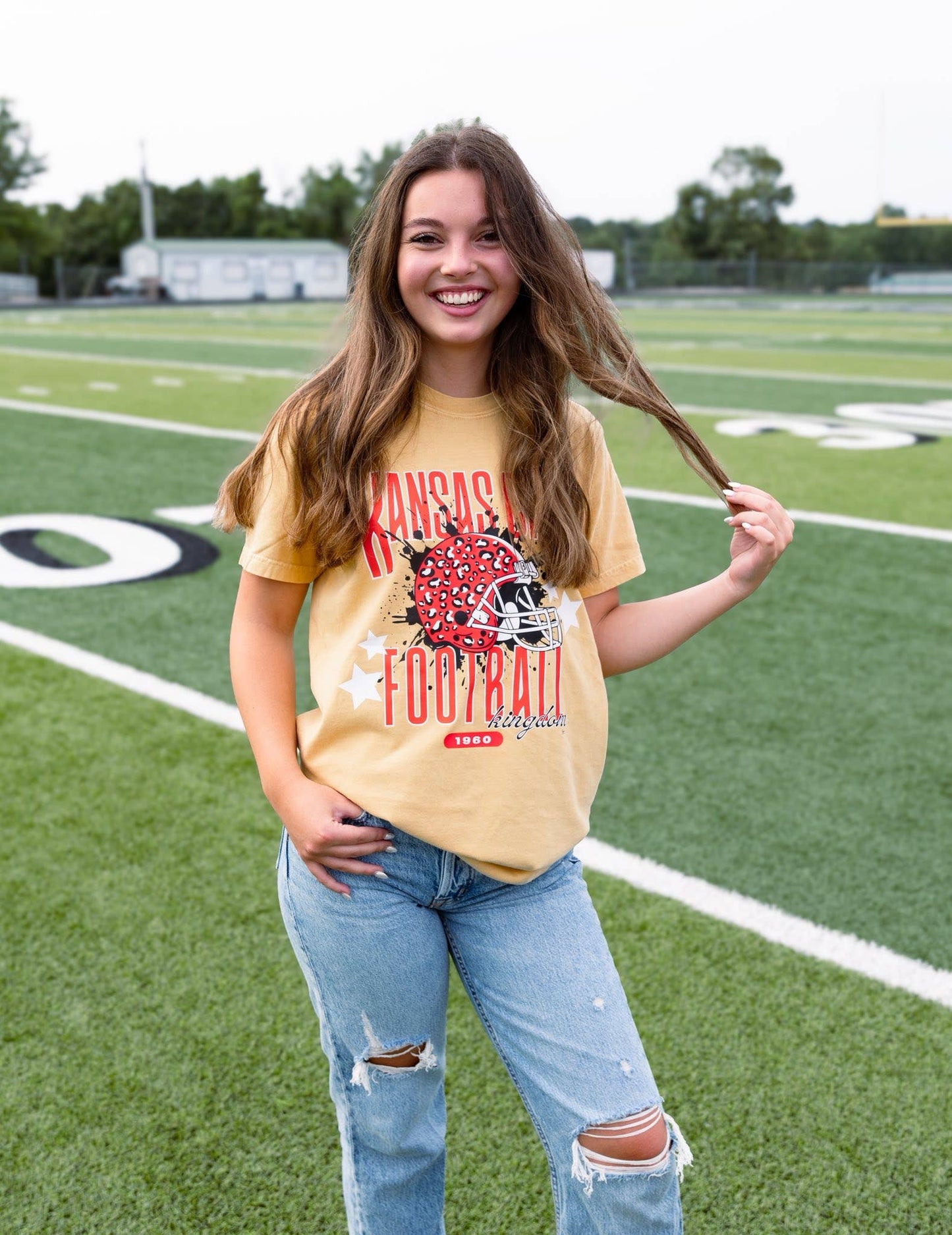 Kansas City football | leopard helmet (mustard)