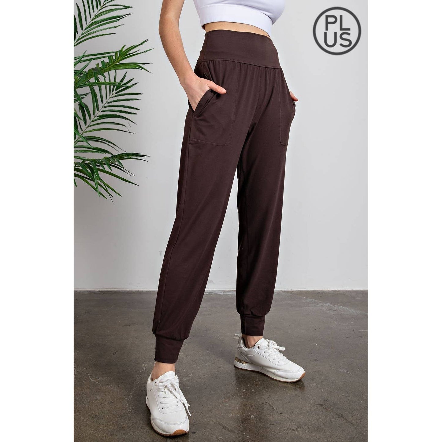 PLUS SIZE BUTTER SOFT JOGGERS WITH POCKETS