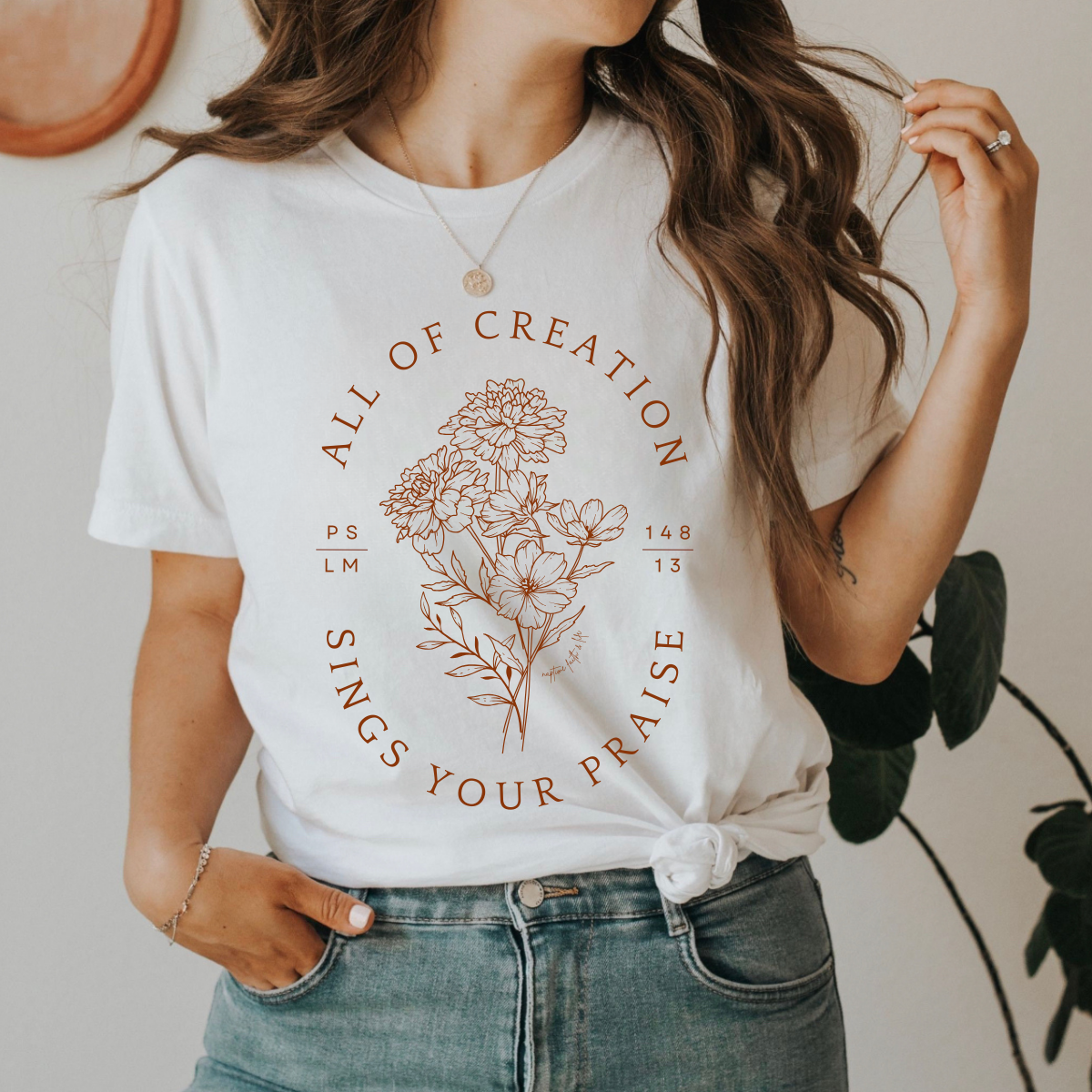 Christian Fall Graphic Tee Faith Based Bible Verse Shirt