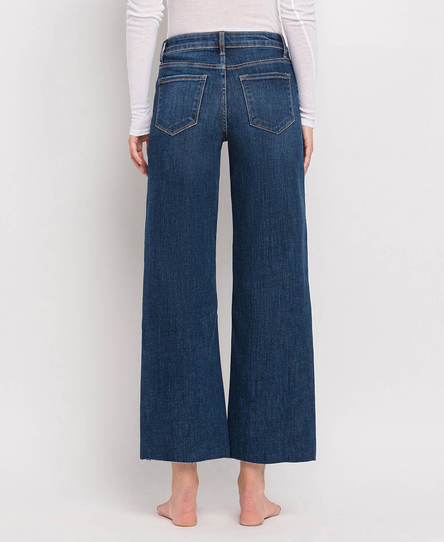 TUMMY CONTROL MID RISE WIDE LEG JEANS LV1311