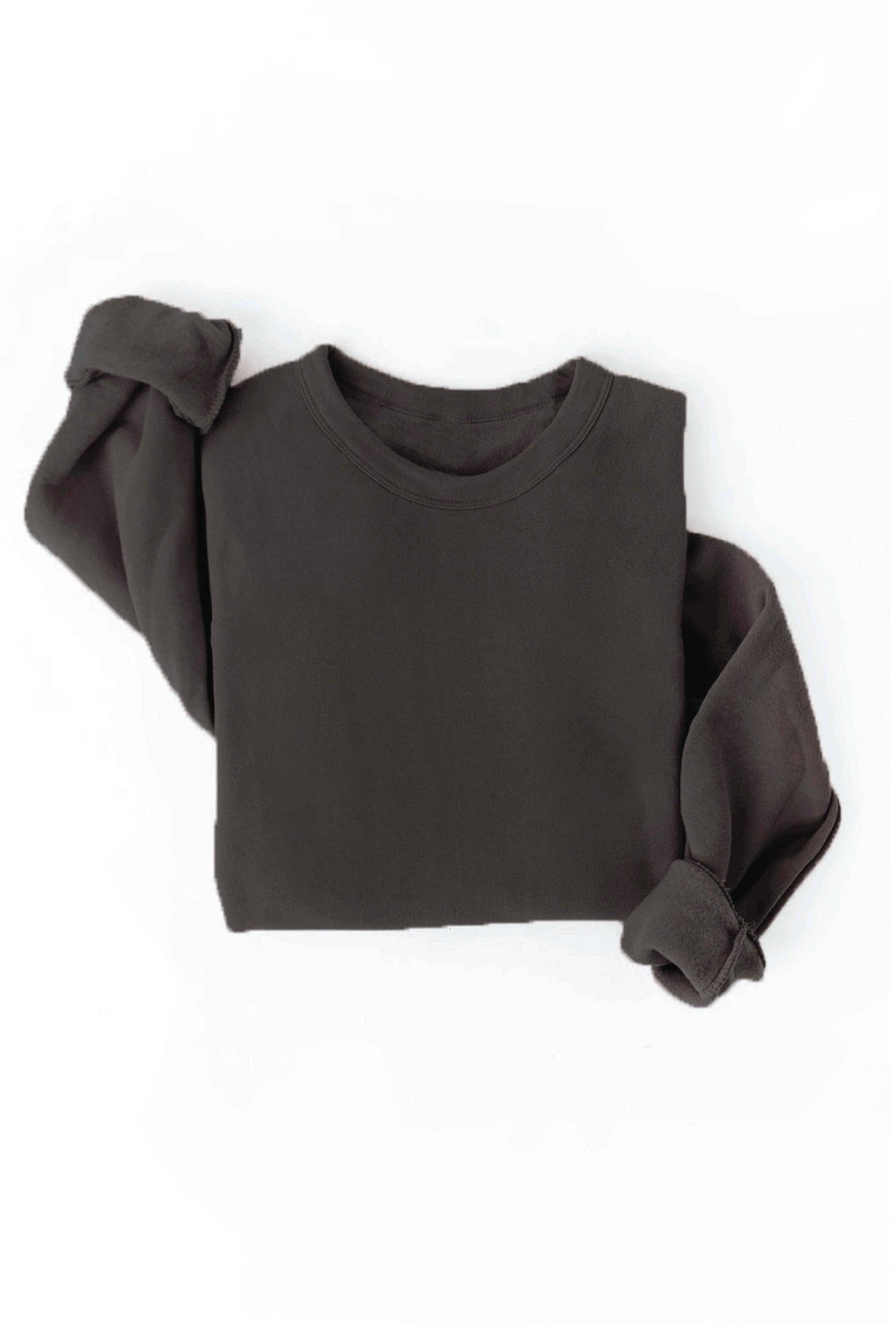 Premium Basic Solid Graphic Sweatshirt