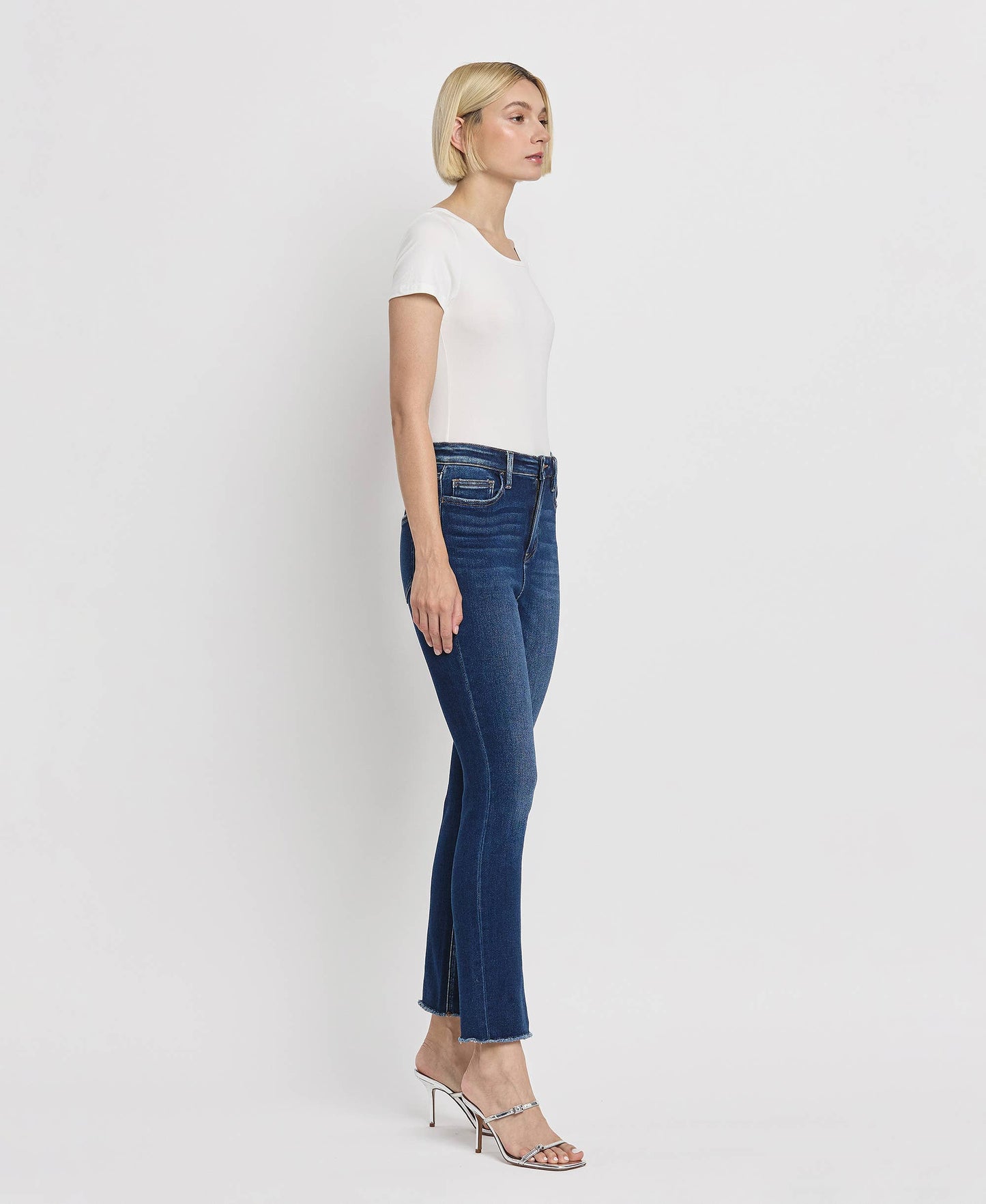 SUPER HIGH RISE STRETCH SLIM STRAIGHT JEANS T5354