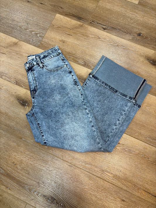 Cuffed T and C Jeans