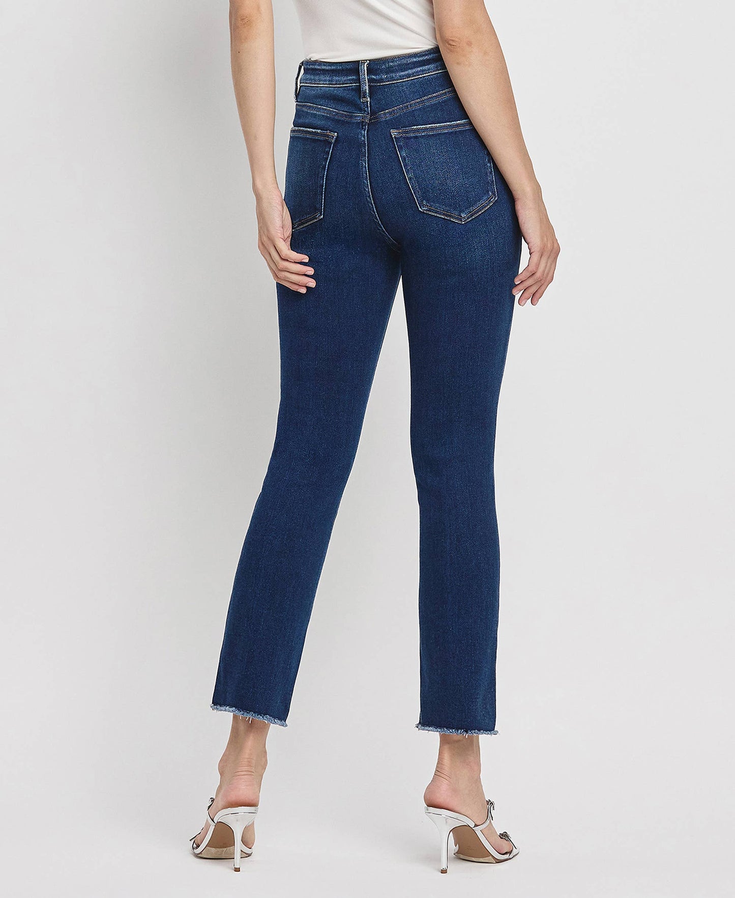 SUPER HIGH RISE STRETCH SLIM STRAIGHT JEANS T5354