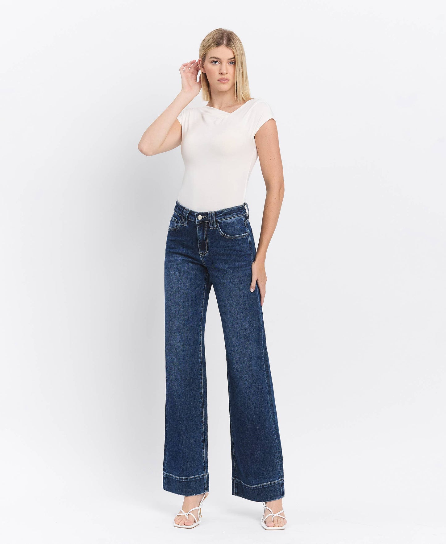 HIGH RISE TROUSER WIDE JEANS LV1535
