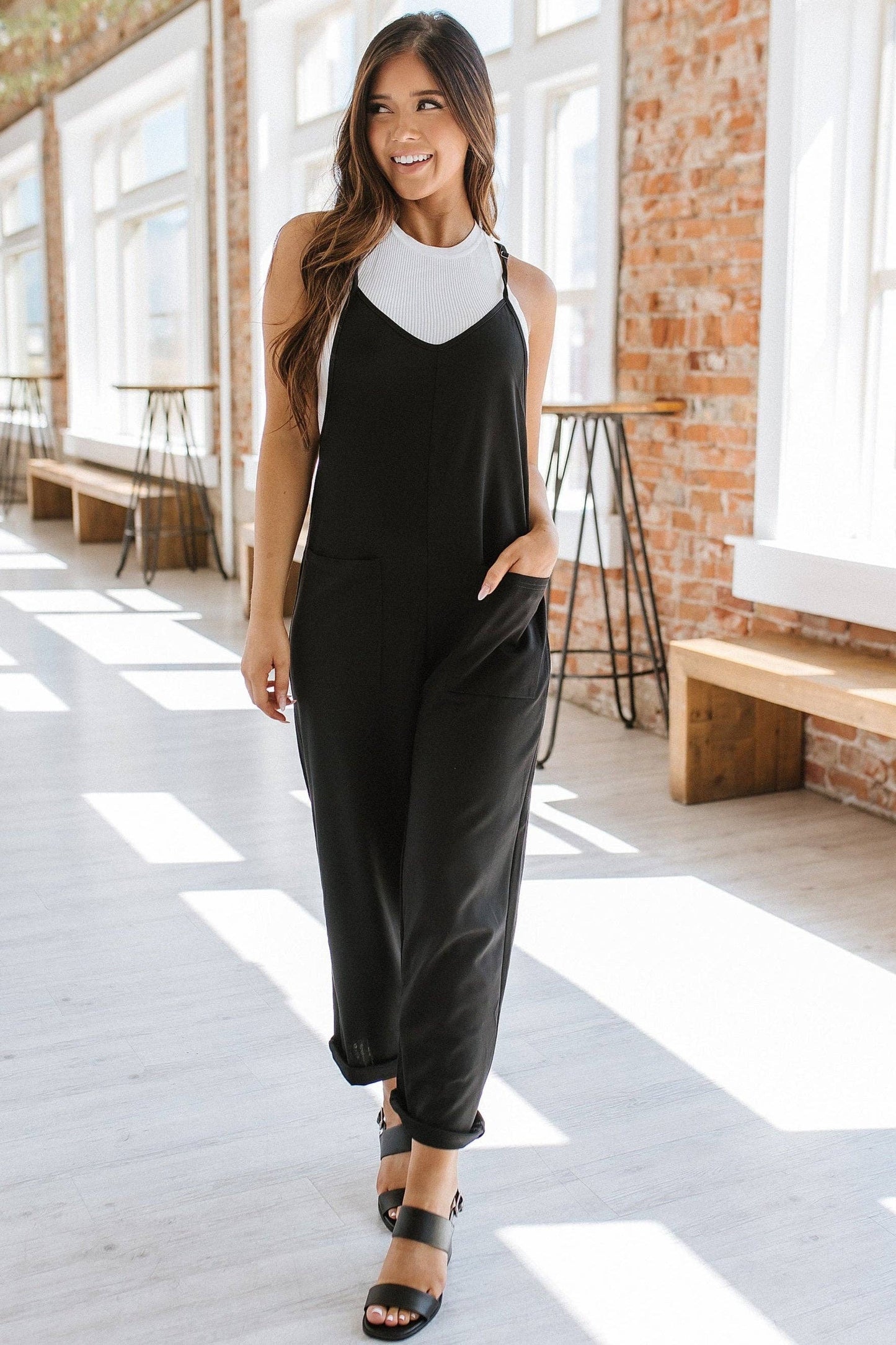 Martha Pocket Straight Leg Jumpsuit | S-XL