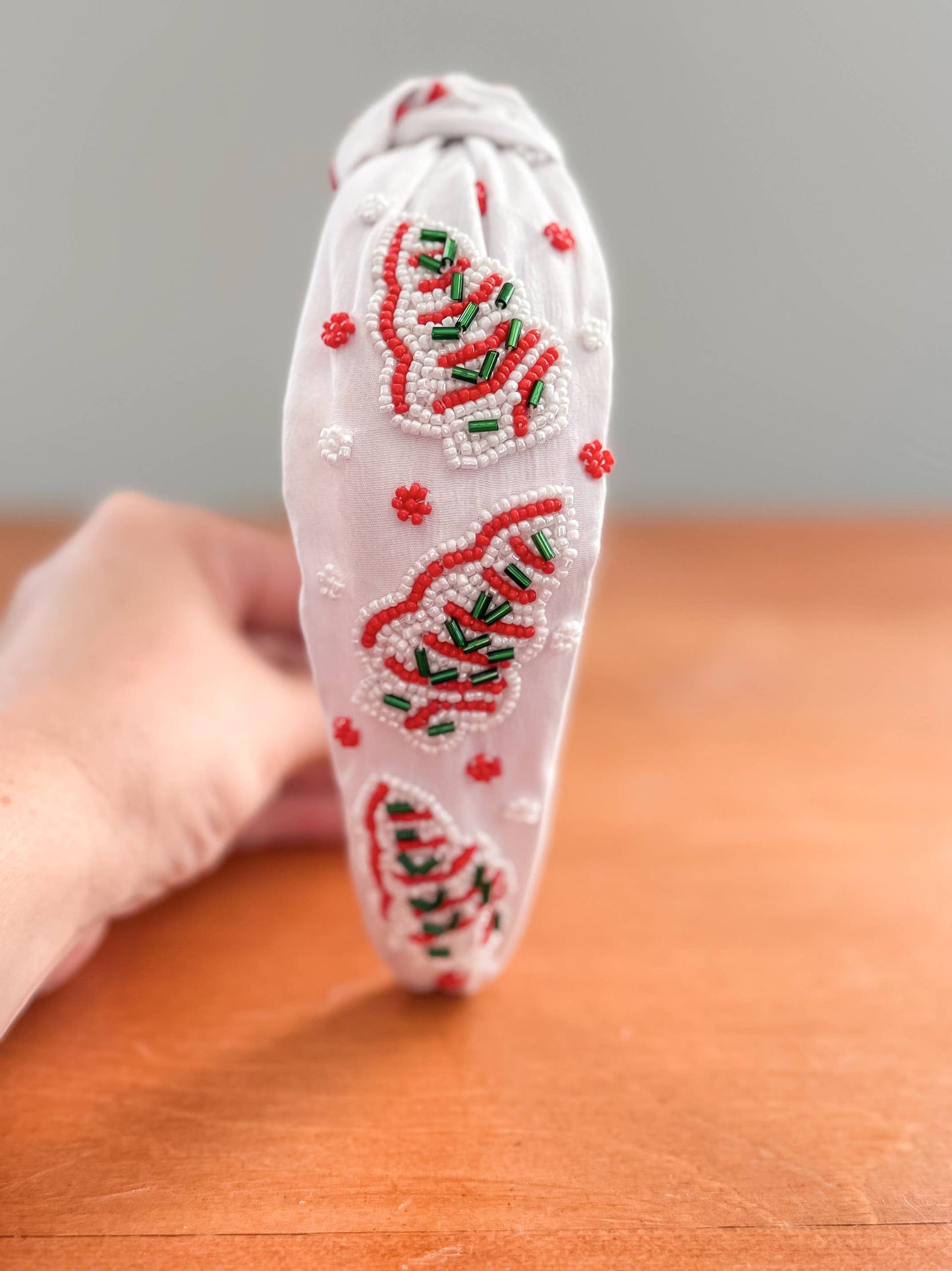 Christmas Headband, Christmas Accessories, Beaded Headband