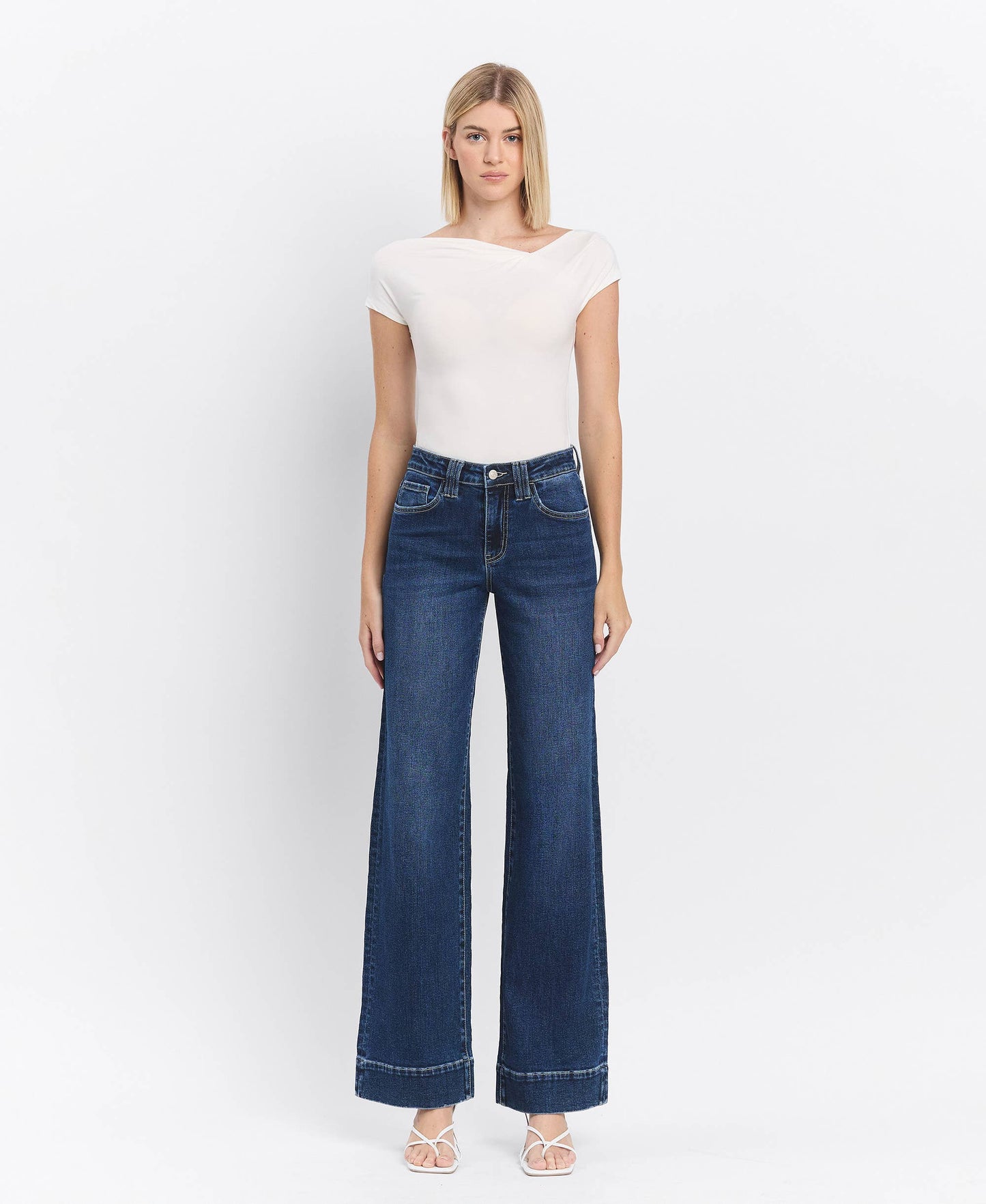 HIGH RISE TROUSER WIDE JEANS LV1535