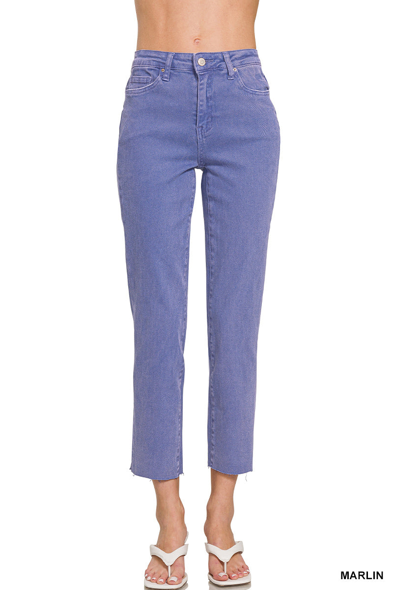 Zenana Cropped Straight Pants