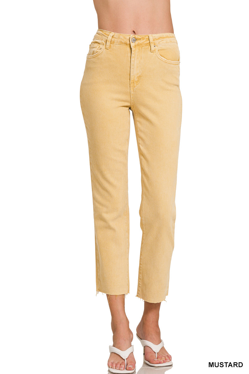 Zenana Cropped Straight Pants