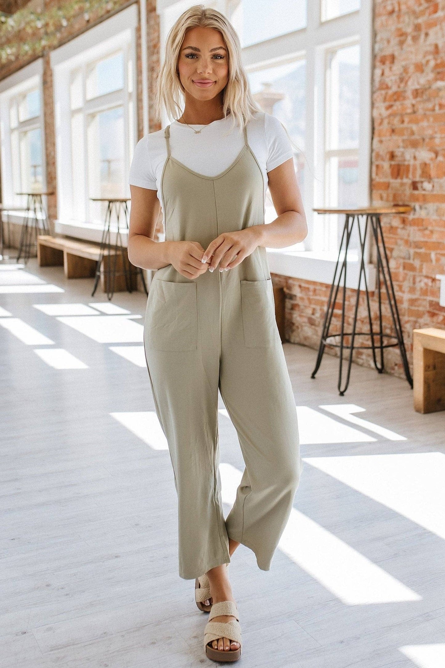 Martha Pocket Straight Leg Jumpsuit | S-XL
