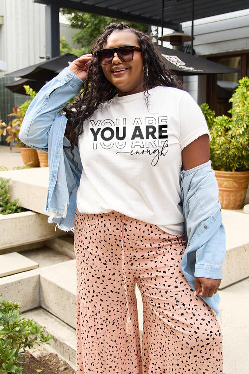 Simply Love Full Size YOU ARE ENOUGH Short Sleeve T-Shirt